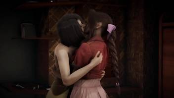 Rinoa x Aerith Lesbian   Double blowjob Threesome pov  [Full Video] 8 m